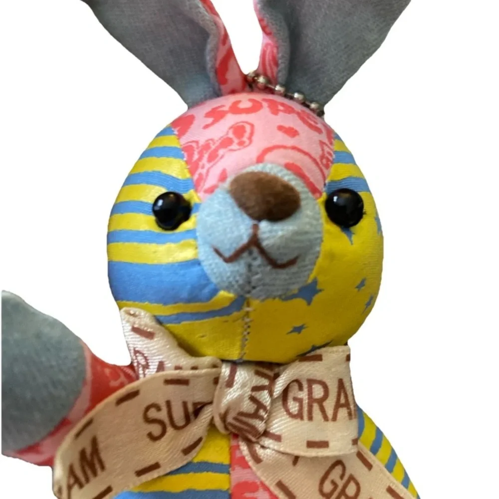 SUPER GRAM Naoko Shinada Jointed Patchwork‎ Bunny Rabbit Keychain Nao's Stuff